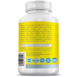Proper Vit Omega 3 Fish Oil 2400mg Triglyceride Form Plus vitamin B12+D3 Lemon EPA 880mg DHA 660mg Omega 3