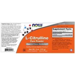 NOW FOODS L-Citrulline Pure Powder Цитруллин