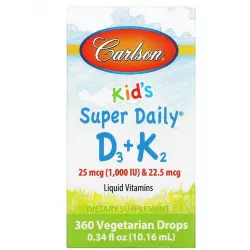 Carlson Labs Kids Super Daily D3 + K2 Витамины для детей