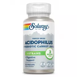 Solaray Acidophilus 3 Strain Probiotic & Prebiotic Carrot Juice Пробиотики