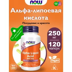 NOW FOODS Alpha Lipoic Acid 250 mg Альфа-липоевая кислота (ALA)
