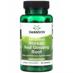 Swanson Full Spectrum Korean Red Ginseng Root 400 mg Экстракты