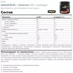 MAXLER BCAA + Glutamine BCAA 2:1:1