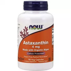 NOW FOODS Astaxanthin 4 MG 90 Veggie Softgels Комплексные антиоксиданты