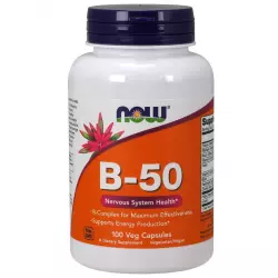 NOW FOODS B-50 Complex – В-50 Комплекс (Veg Capsules) Витамины группы B