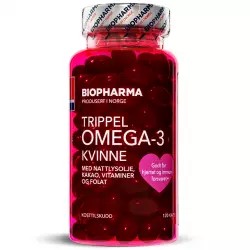 BIOPHARMA Trippel Omega-3 Kvinne Omega 3
