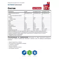 NUTREND Carbosnack Гели без кофеина