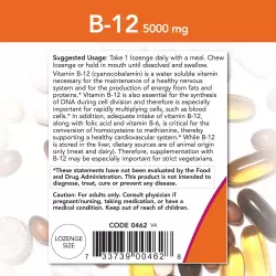 NOW FOODS B-12 5000 мг Витамины группы B