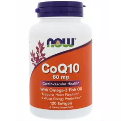 NOW FOODS CoQ10 60 мг + Omega-3 Коэнзим Q10