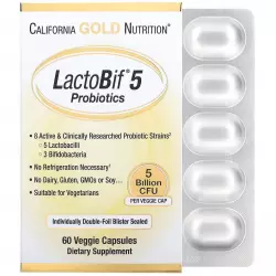 California Gold Nutrition LactoBif Probiotics 5 Billion Пробиотики