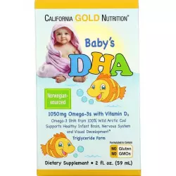 California Gold Nutrition Baby's DHA Omega-3 with Vitamin D3 Omega 3