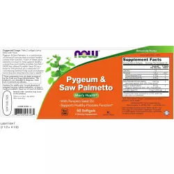 NOW FOODS Pygeum & Saw Palm Extract Экстракты