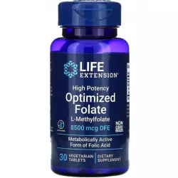 Life Extension High Potency Optimized Folate 8500 mcg DFE Витамины группы B