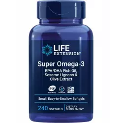 Life Extension Super Omega-3 EPA/DHA Fish Oil, Sesame Lignans & Olive Extract Omega 3