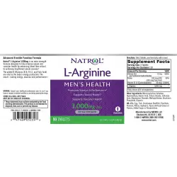 Natrol L-Arginine 3000 мг Аргинин / Орнитин