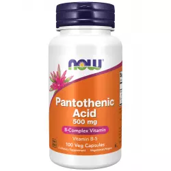 NOW FOODS Pantothenic Acid 500 mg Vitamin B-5 Витамины группы B