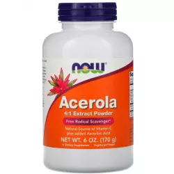 NOW FOODS Foods Acerola 4-1 Extract Powder Витамин C