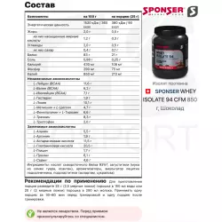 SPONSER WHEY ISOLATE 94 CFM Изолят протеина