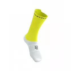Compressport Носки Pro Racing Socks V4.0 Bike White Safe Yellow Компрессионные носки