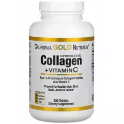 California Gold Nutrition Hydrolyzed Collagen Peptides + Vitamin C, Type I III Коллаген гидролизованный