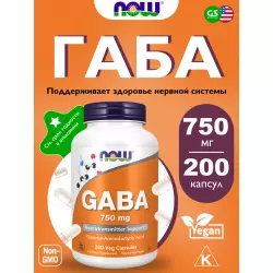 NOW FOODS GABA 750 mg GABA