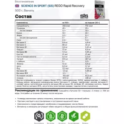 SCIENCE IN SPORT (SiS) REGO Rapid Recovery Послетренировочный комлекс