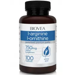 Biovea L-ARGININE / L-ORNITHINE 750 mg Аргинин / Орнитин