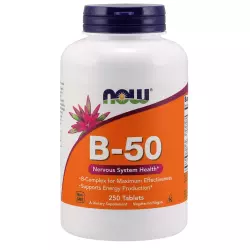 NOW FOODS B-50 Complex – В-50 Комплекс (Tablets) Витамины группы B