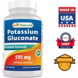 BestNaturals Potassium Gluconate 595 mg Калий
