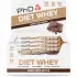 Набор PhD Nutrition Diet Whey Bar, 12 x 65 г, Тёмный шоколад мокка
